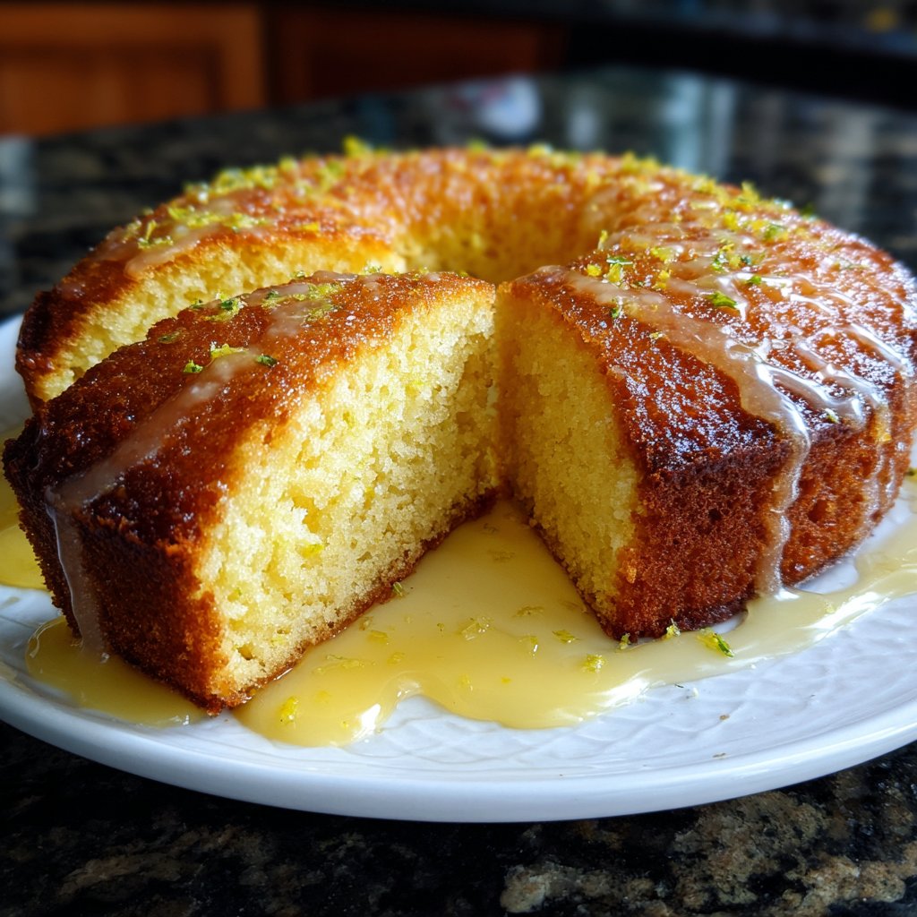 Zitronenkuchen mit frischem Zitronensaft