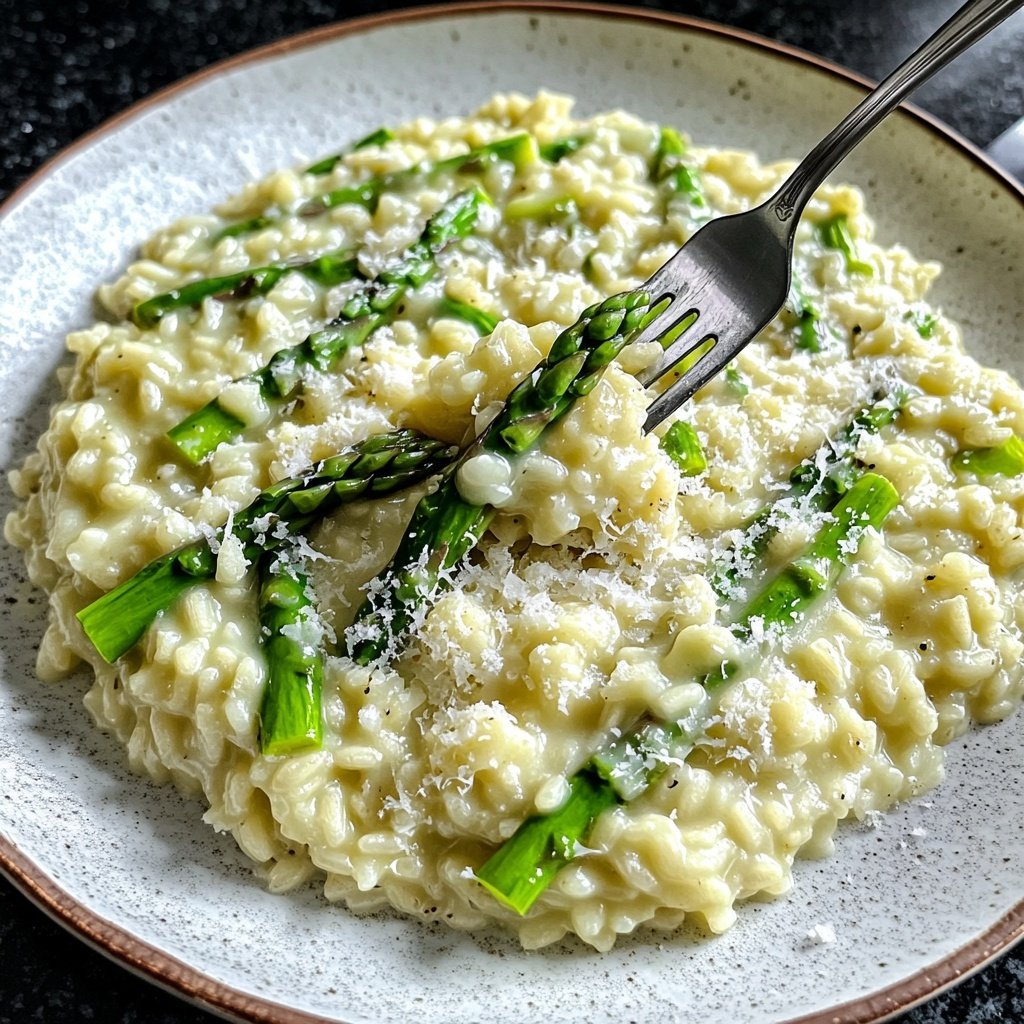 Risotto mit grünem Spargel