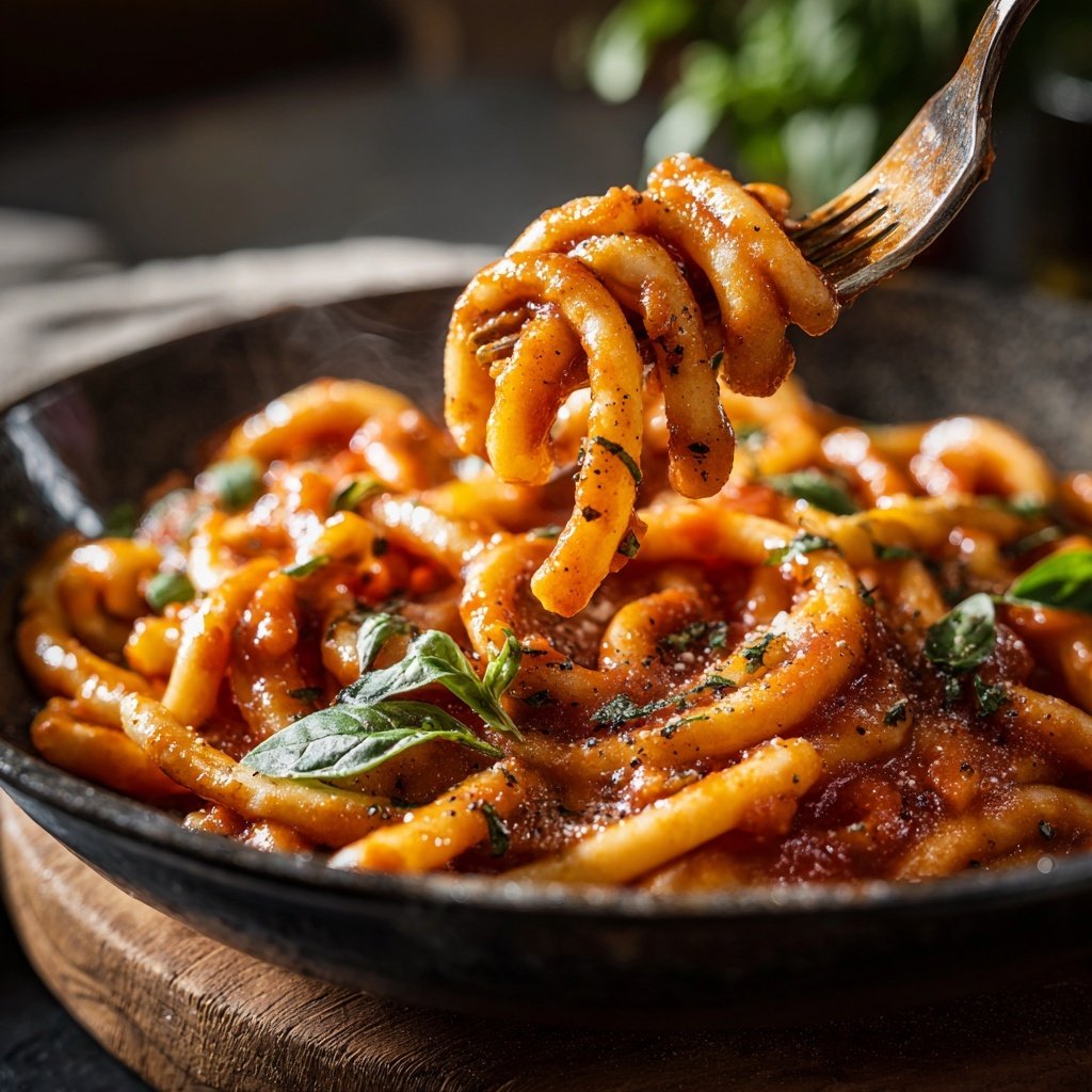 Romantisches Abendessen mit Pasta