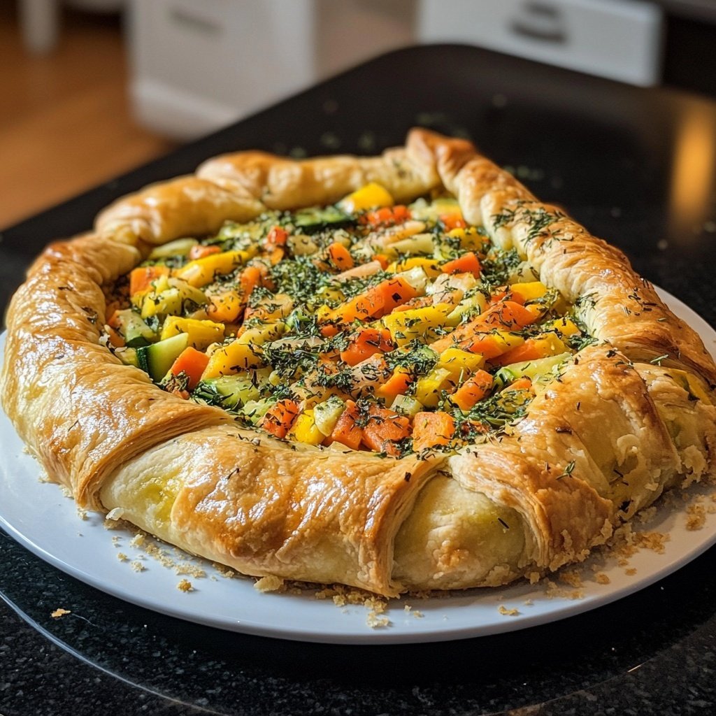 Gemüsestrudel mit Kräuterdip