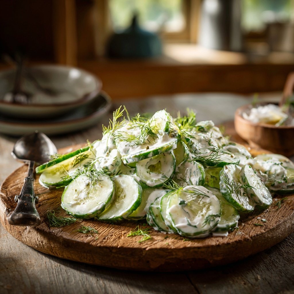 Gurkensalat mit Dill & Joghurt