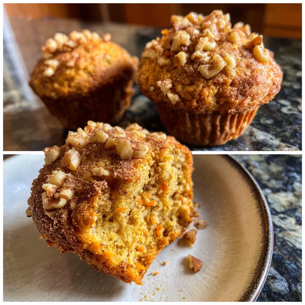 Saftige Karottenmuffins ohne Zucker