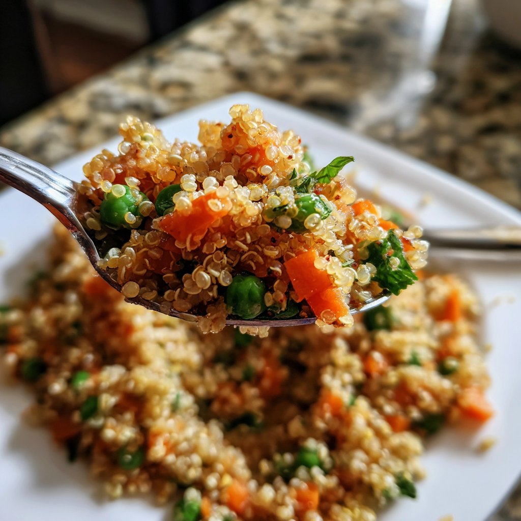Quinoa mit Erbsen