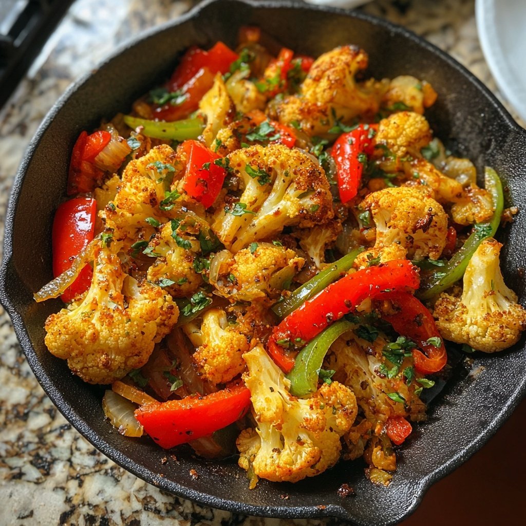 Blumenkohlpfanne vegetarisch