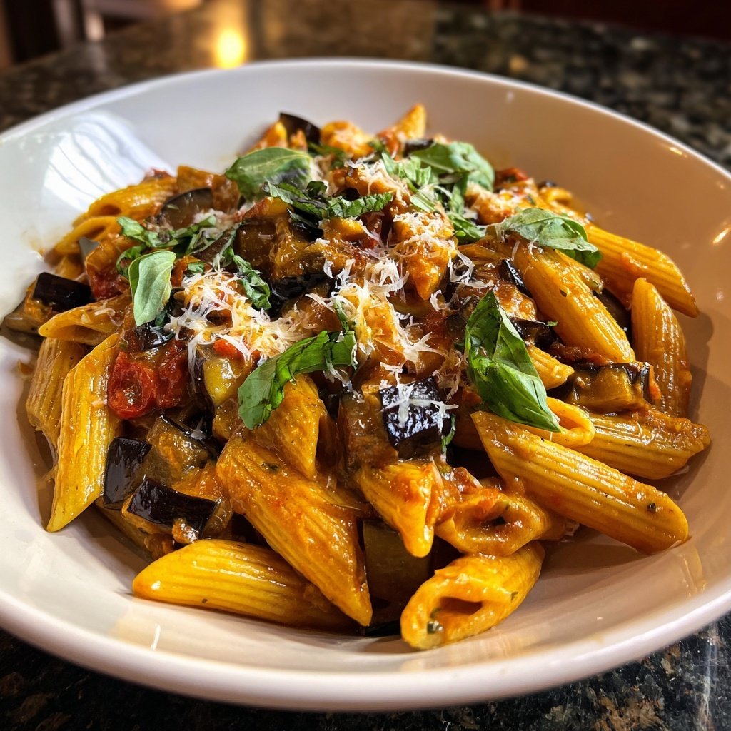 Internationale Küche Italienische Pasta alla Norma