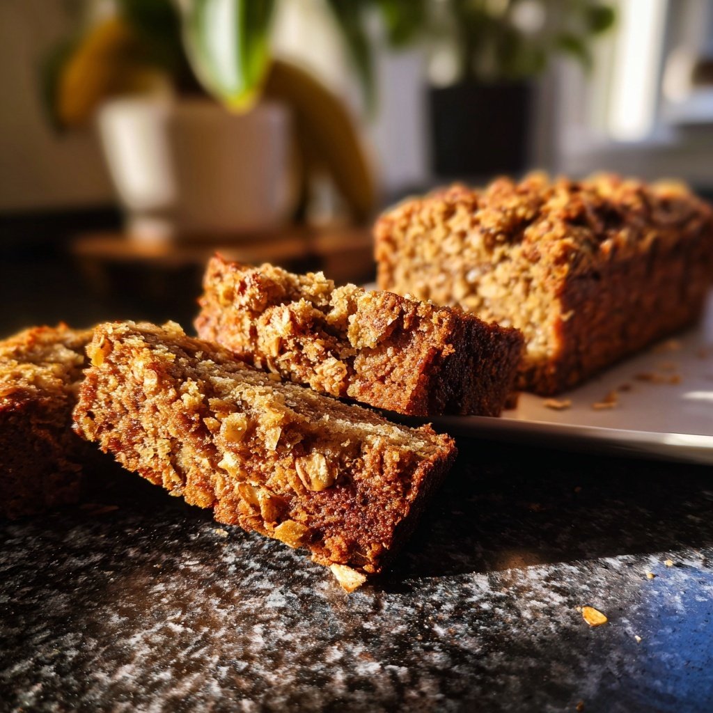 Bananenbrot mit Haferflocken